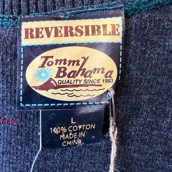 TOMMY BAHAMA On The Flip Side Zip Reversible Sweater Men's Size Large - Picture 7 of 11